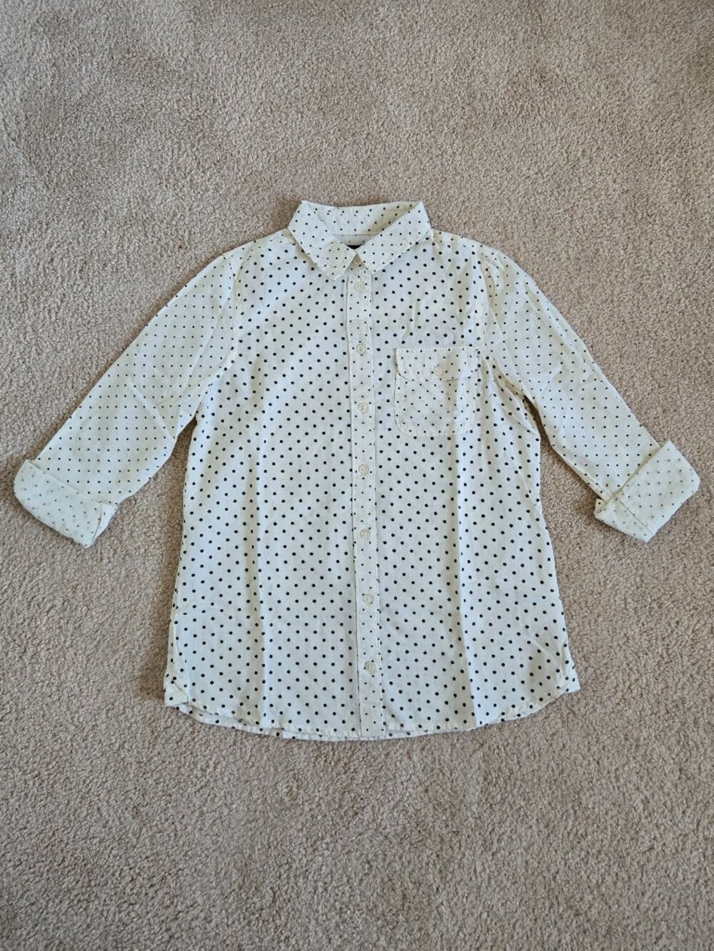 NWOT BDG polka dot cotton button up shirt